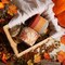 Fall Burlap Ribbon Wired 2 1/2" x 10 Yards 2 Rolls, Maple Leave Striped Ribbon for Autumn Wreath Thanksgiving Farm Gift Wrapping Home Decor